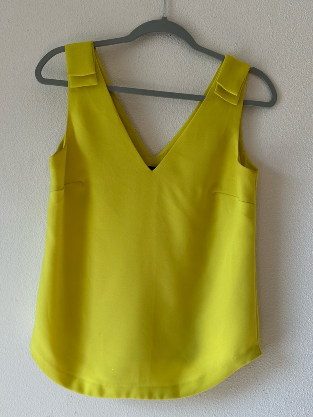 Banana Republic Bright Yellow V-Neck Sleeveless Top
